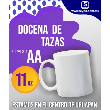 TAZAS PARA SUBLIMAR (DOCENA)