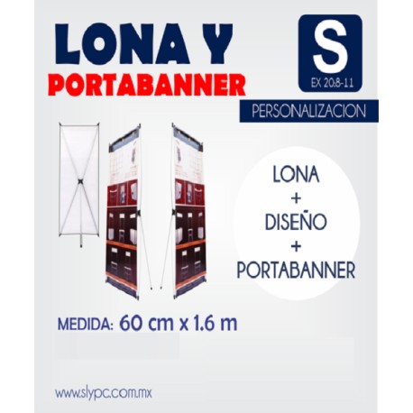 Lona + Portabanner 60cm x 1.6m