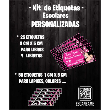 ETIQUETAS ESCOLARES PERSONALIZADAS