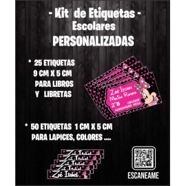 ETIQUETAS ESCOLARES PERSONALIZADAS