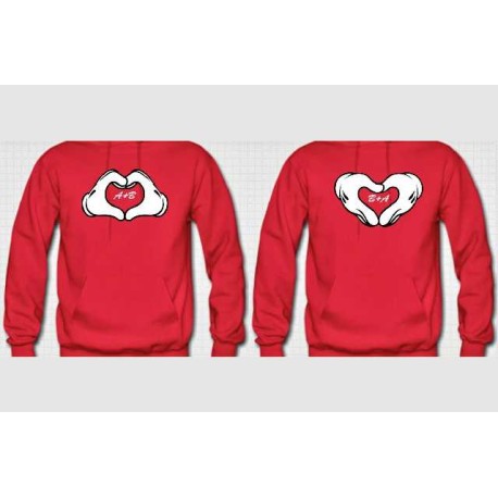 SUDADERAS PERSONALIZADAS PARA PAREJA DE MICKY