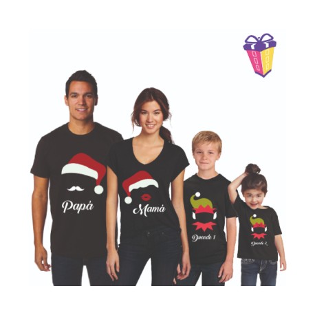 15 PLAYERAS NAVIDEÑAS PERSONALIZADAS COLOR