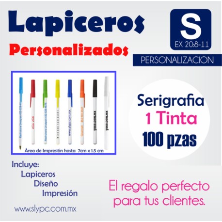 LAPICEROS PERSONALIZADOS 100 PIEZAS